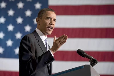 Barack Obama Speaking (1961- ) by Unknown art print