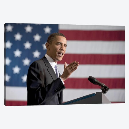 Barack Obama (1961- ) Canvas Print #GER186} by Unknown Canvas Art Print