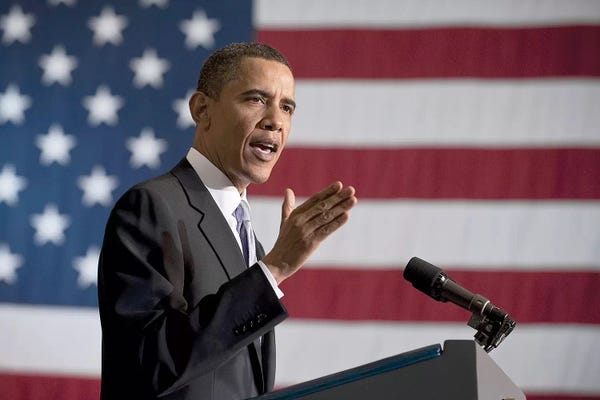 The Granger Collection: Barack Obama Speaking (1961- ) by Unknown