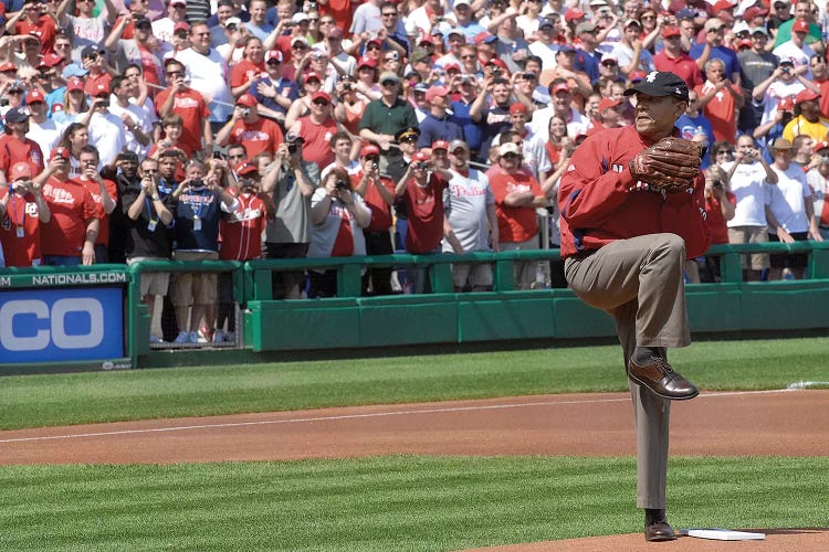 Barack Obama Throwing Out First Pitch (1961- )