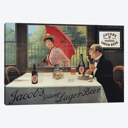Beer Advertisement, 1898 Canvas Print #GER192} by Unknown Art Print