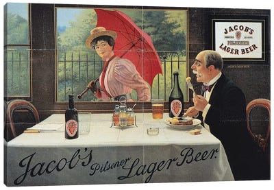 Beer Advertisement, 1898 Canvas Art Print - Beer Art