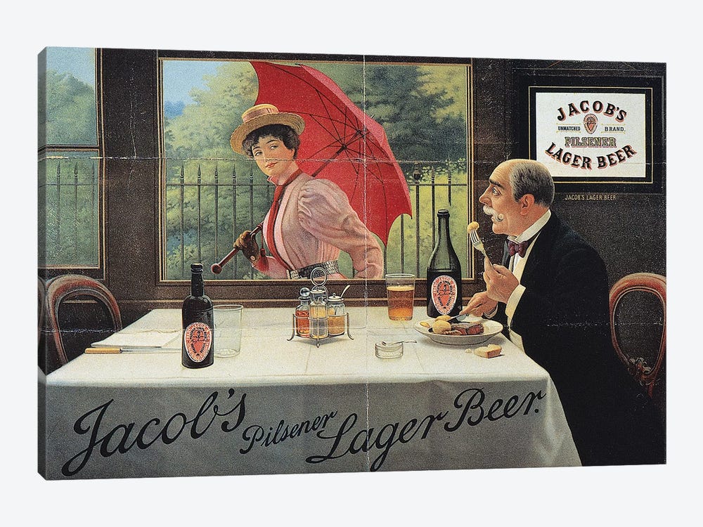 Beer Advertisement, 1898 by Unknown 1-piece Canvas Art