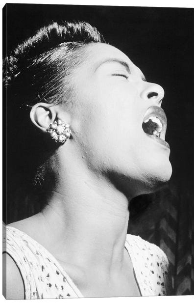 Billie Holiday (1915-1959) Canvas Art Print - Black History Month
