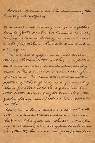 The Granger Collection: Gettysburg Address by Abraham Lincoln