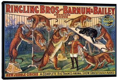 Circus Poster, 1920S Canvas Art Print - Circus Art