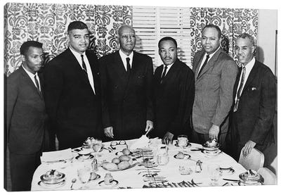 Civil Rights Leaders, 1963 Canvas Art Print - Black History Month
