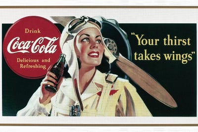 Coca-Cola Ad, 1941 by Unknown metal wall art