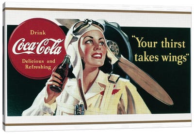 Coca-Cola Ad, 1941 Canvas Art Print - Soft Drink Art