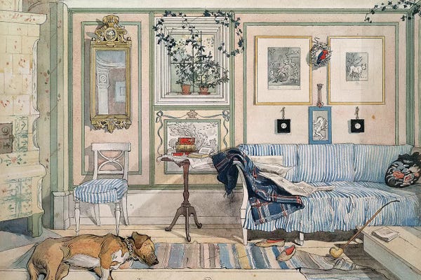 Snowy Mountains: Larsson: Home, C1895 by Carl Larsson