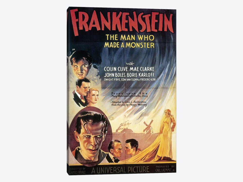 Film: Frankenstein, 1931 by Unknown 1-piece Canvas Artwork