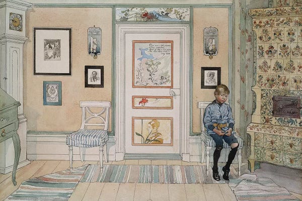 Carl Larsson: Larsson: In The Corner by Carl Larsson