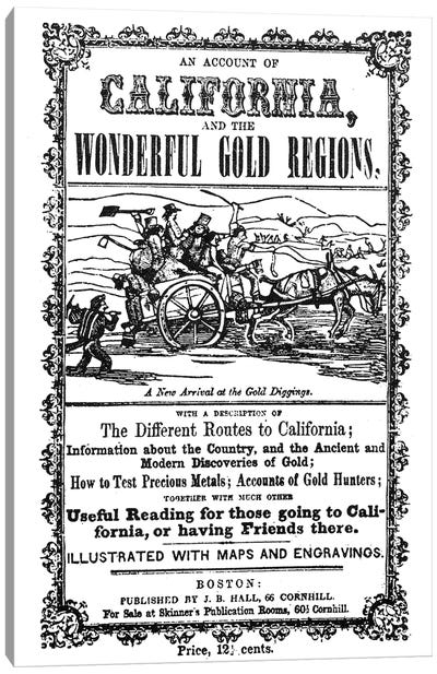 Gold Rush Guidebook, 1849 Canvas Art Print - Granger