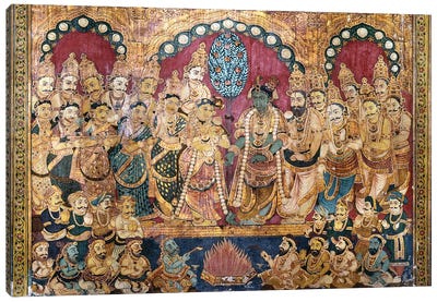 Hindu Wedding Ceremony Canvas Art Print - Religion & Spirituality Art