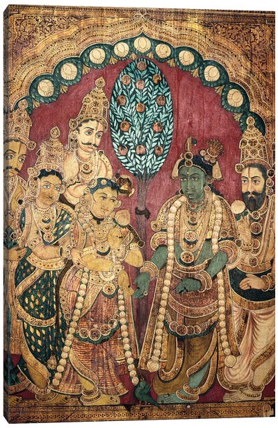 Hindu Wedding Ceremony Canvas Art Print - Indian Décor