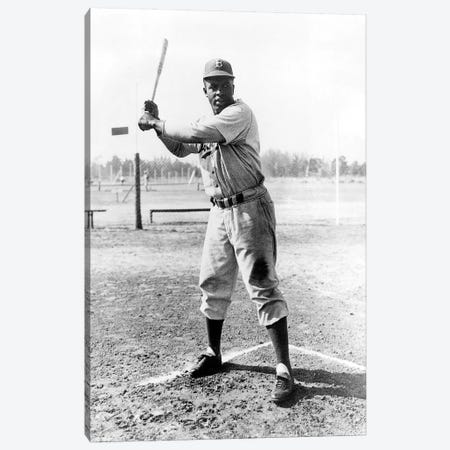 Jackie Robinson (1919-1972) Canvas Print #GER259} by Unknown Canvas Wall Art