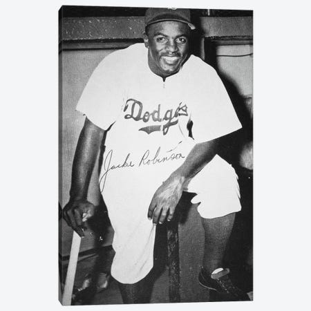 Jackie Robinson (1919-1972) Canvas Print #GER260} by Unknown Canvas Print