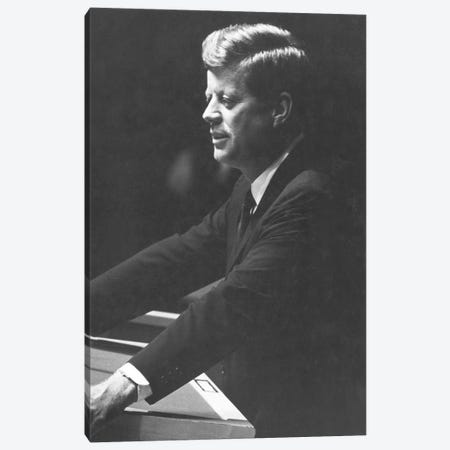 John F Kennedy Canvas Print #GER278} by Unknown Canvas Wall Art