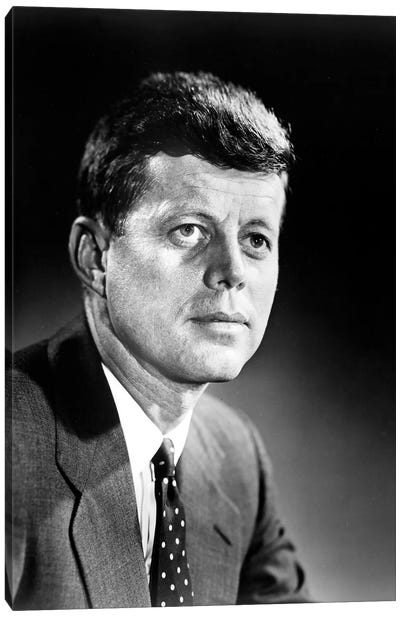 John F Kennedy Canvas Art Print - John F. Kennedy