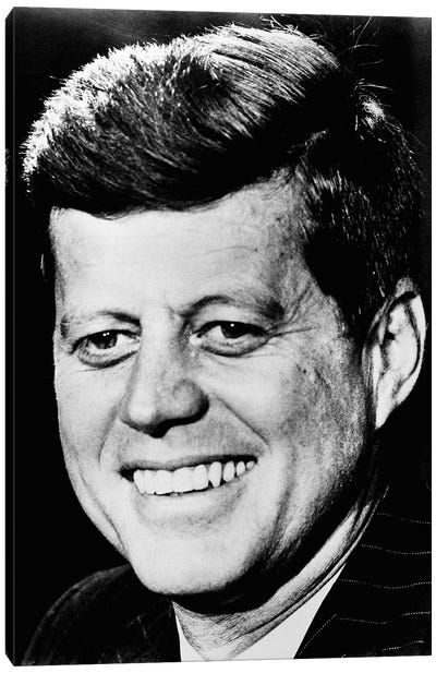 John F Kennedy Canvas Art Print - John F. Kennedy
