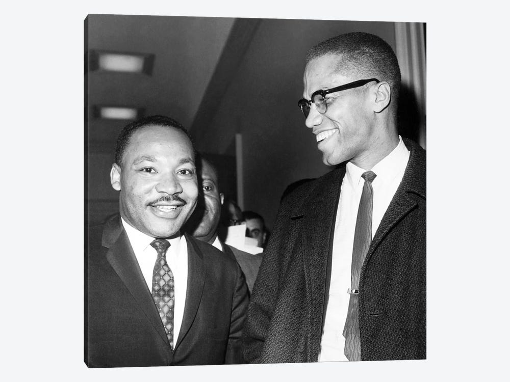 King And Malcolm X, 1964 1-piece Canvas Art