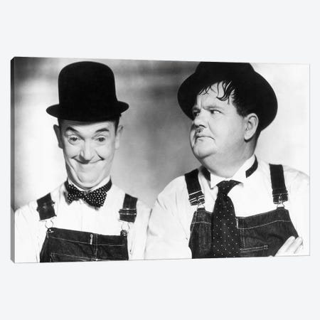 Laurel And Hardy Canvas Print #GER296} by Unknown Canvas Art Print