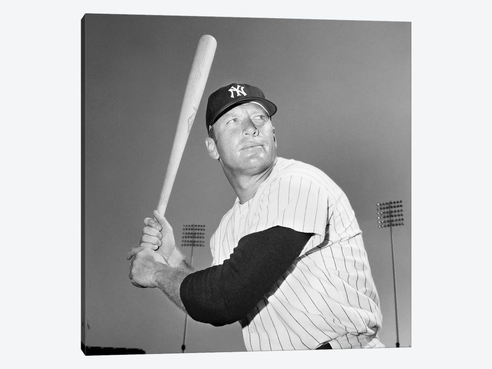 Mickey Mantle (1931-1995) by Unknown 1-piece Canvas Print