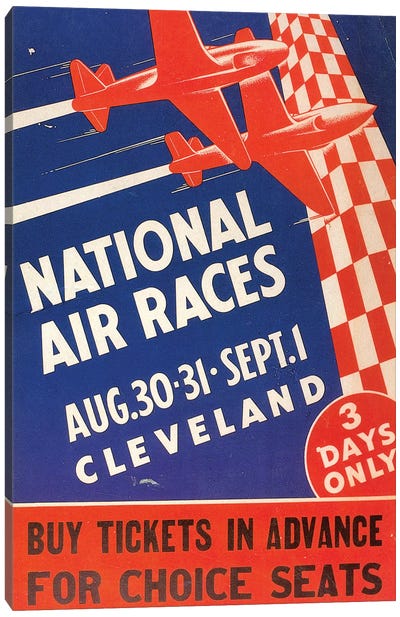 National Air Race Poster Canvas Art Print
