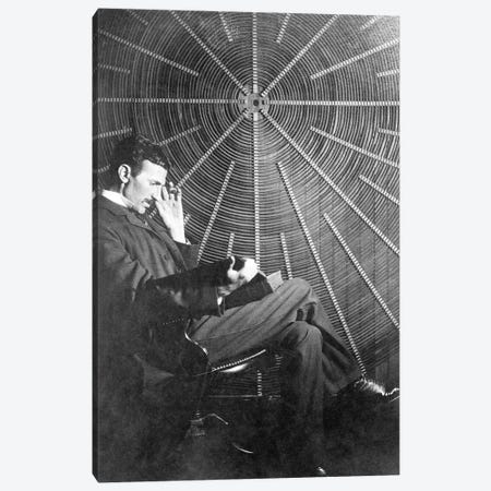 Nikola Tesla (1856-1943) Canvas Print #GER322} by Unknown Canvas Artwork
