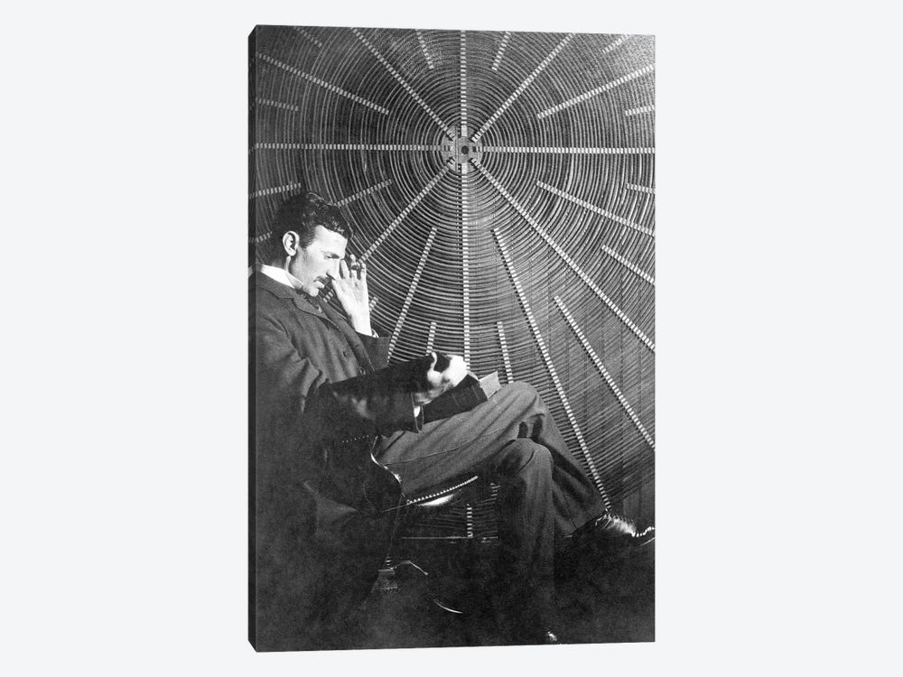 Nikola Tesla (1856-1943) by Unknown 1-piece Canvas Art