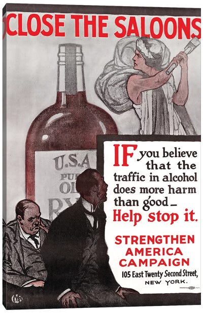 Poster: Prohibition, C1915 Canvas Art Print - Granger