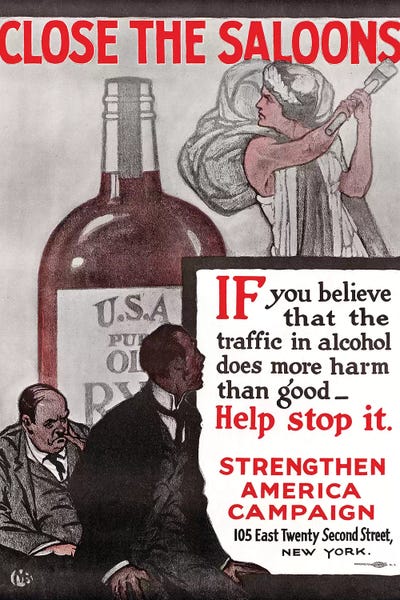The Granger Collection: Poster: Prohibition, C1915 by Unknown