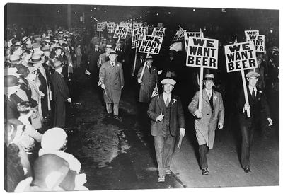 Prohibition Protest, 1931 Canvas Art Print - Vintage & Retro Photography