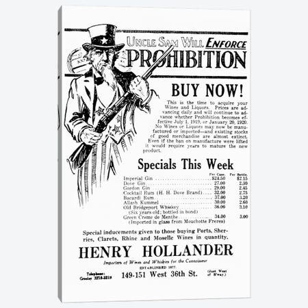 Prohibition, 1919 Canvas Print #GER333} by Unknown Canvas Print