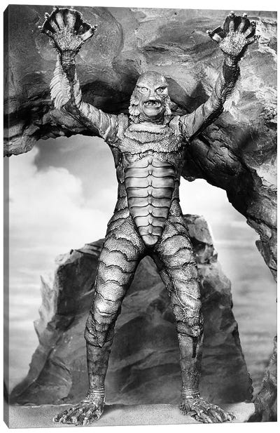 Creature From The Black Lagoon, 1953 Canvas Art Print - Monster Art