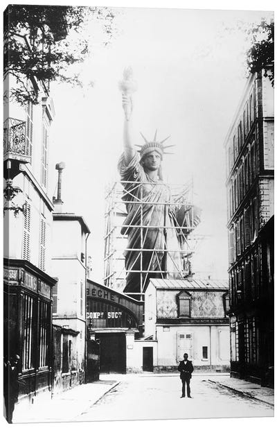 Statue Of Liberty, Paris Canvas Art Print - Granger