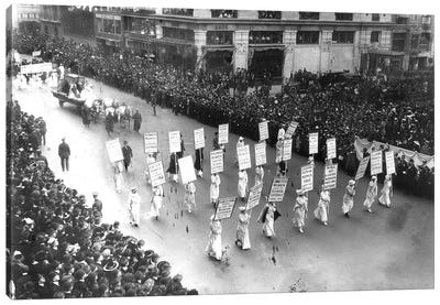 Suffrage Parade, 1913 Canvas Art Print - Voting Rights Art