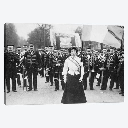 Suffragette Parade, 1908 Canvas Print #GER358} by Unknown Canvas Print