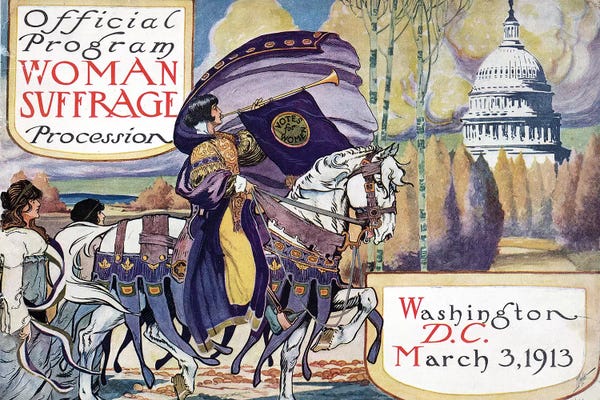 Unknown: Suffragette Parade, 1913 by Unknown