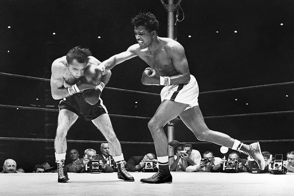 Boxing: Sugar Ray Robinson (1921-1989) by Unknown