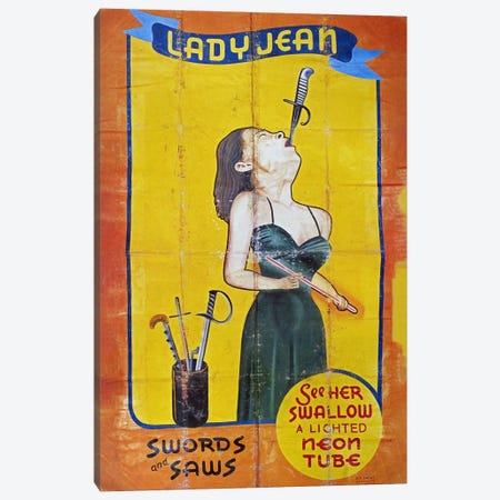 Sword Swallower, C1955 Canvas Print #GER362} by Unknown Canvas Wall Art
