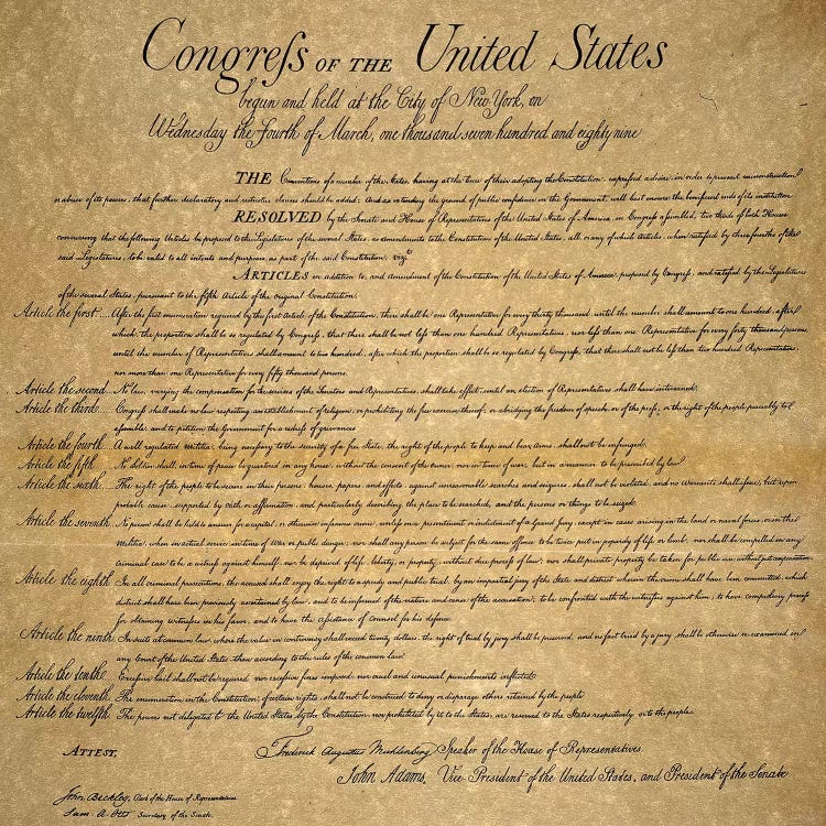 The Bill Of Rights, 1789