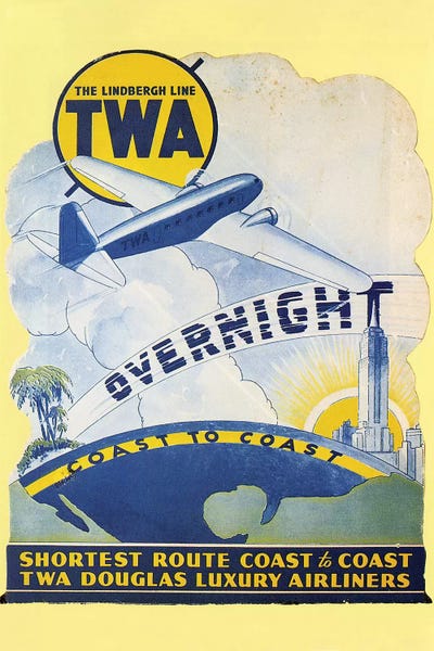 Trans-World Airlines 1934 by Unknown framed wall art