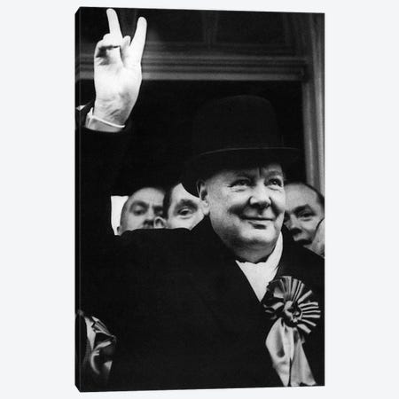 Winston Churchill (1874-1965) Canvas Print #GER382} by Unknown Canvas Artwork