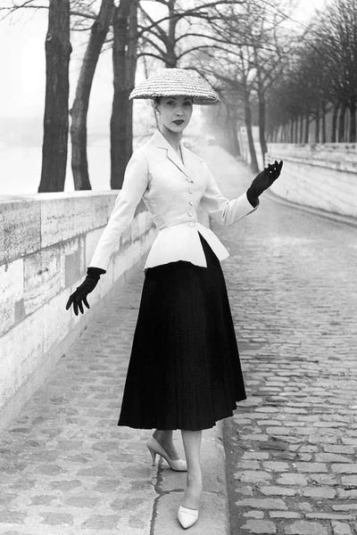 Women's Fashion: Dior, 1947 by Unknown canvas print