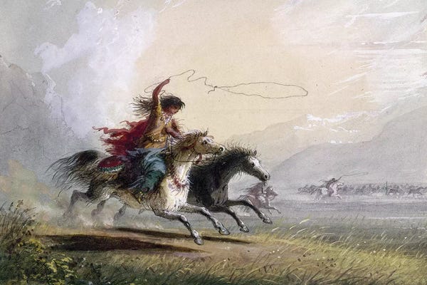 The Granger Collection: Miller: Shoshone Woman by Alfred Jacob Miller