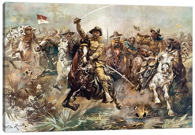 Cuba: Rough Riders, 1898 Canvas Art Print - Political & Historical Figure Art