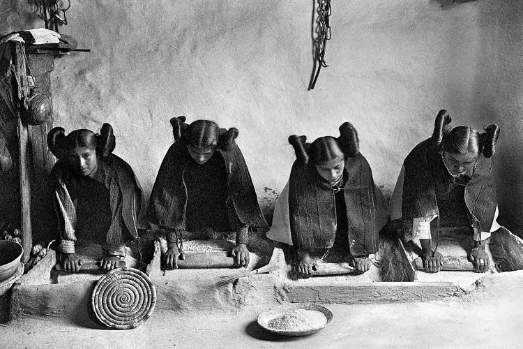 Hopi Grinding Grain, C1906