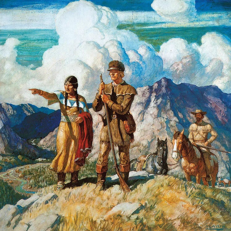 Wyeth: Lewis And Clark by N.C. Wyeth wall art