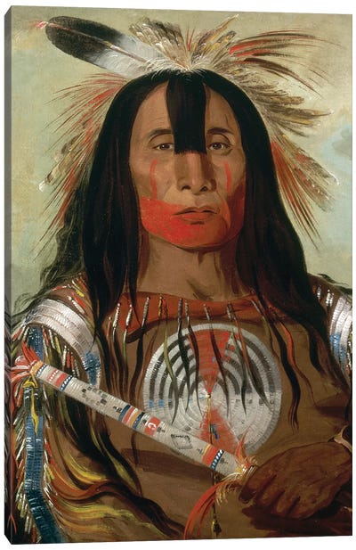 Blood Head Chief, 1832 Canvas Art Print - North American Culture